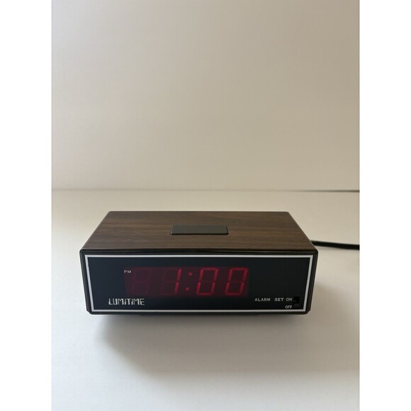 LUMITIME Alarm Clock & Timer Tamura Electric Model SS-3 Japan Faux Wood Tested - Picture 1 of 14